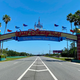 The empty road to Walt Disney World, as seen earlier this month as Florida’s lockdown measures remained in place.